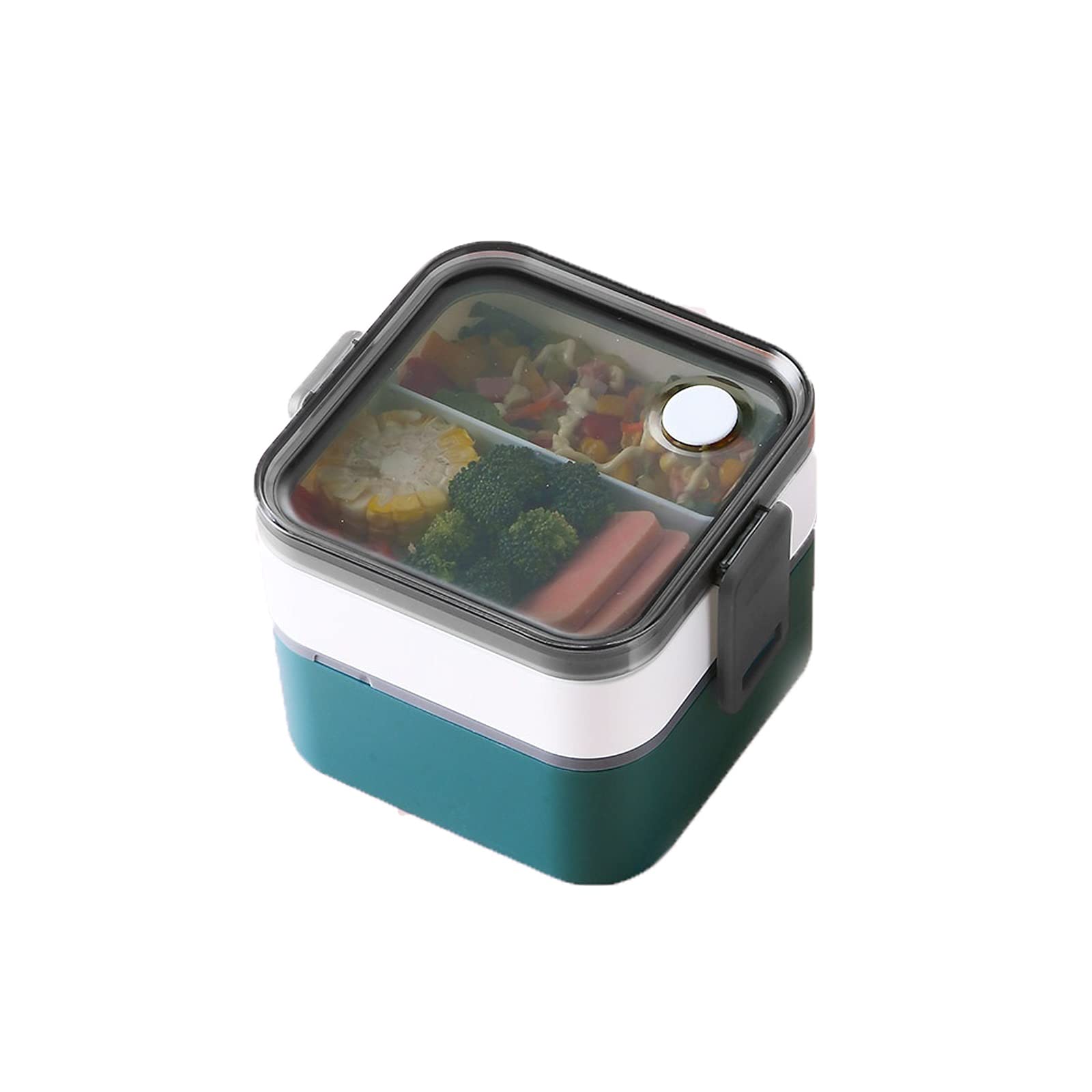WDWDW Lunch Box Container Simple Can Be Heated by Microwave Oven Separate Type Portable Bento Tableware