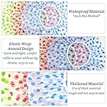 3PCS Shower Caps, Elastic Reusable Waterproof Plastic Shower Cap for Women Ladies Spa Salon (Red+Green+Blue) - Image 4