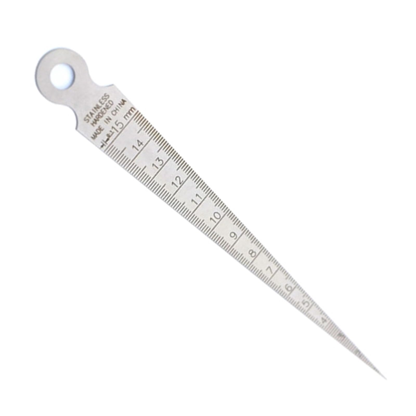 Cfwwsaq One Color Feeler Gauges, Stainless Steel 0-15Mm Taper Gauge Aperture Scale Wedge Feeler Gauge Aperture Scale Hole Inspection Measuring Ruler