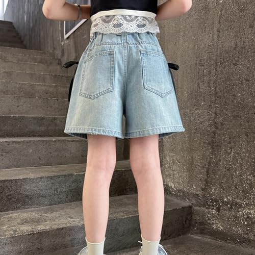 Girls Baggy Cargo Shorts Basic Jeans Kids Cute Straight High Waisted Loose Jorts Aesthetic Shorts Sweatpants Women Big4