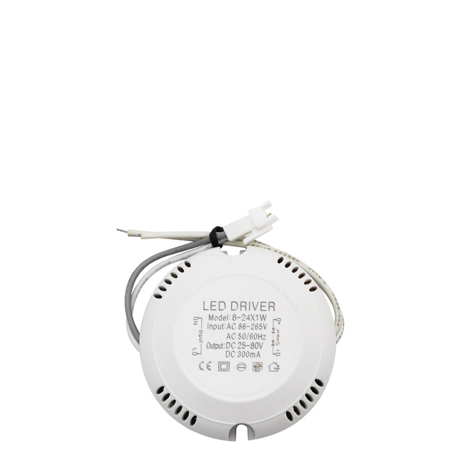 ZUOAHBDT LED Driver Constant Current Driver AC220-240V 8-24W 25-80V 300mA Multicolor LED Ring Ceiling Lamps(Beige)