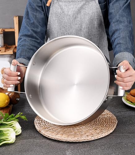 Cooking Pot hot pot pan Pot Stainless Steel - Heatproof Handle Clear Soup Pot Versatile for Home and Restaurant Use Induction Cooktop Cookware Multi Cooker 30cm - Image 5