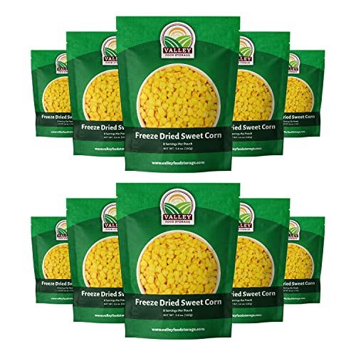 Freeze Dried Sweet Corn 10-Bag Bucket, 56 Oz | Premium Emergency Food Supply 25 Year Shelf Life | Prepper Supplies, Survival Food, Off Grid Living Supplies | Valley Food Storage Packaged in USA - Thumbnail 5