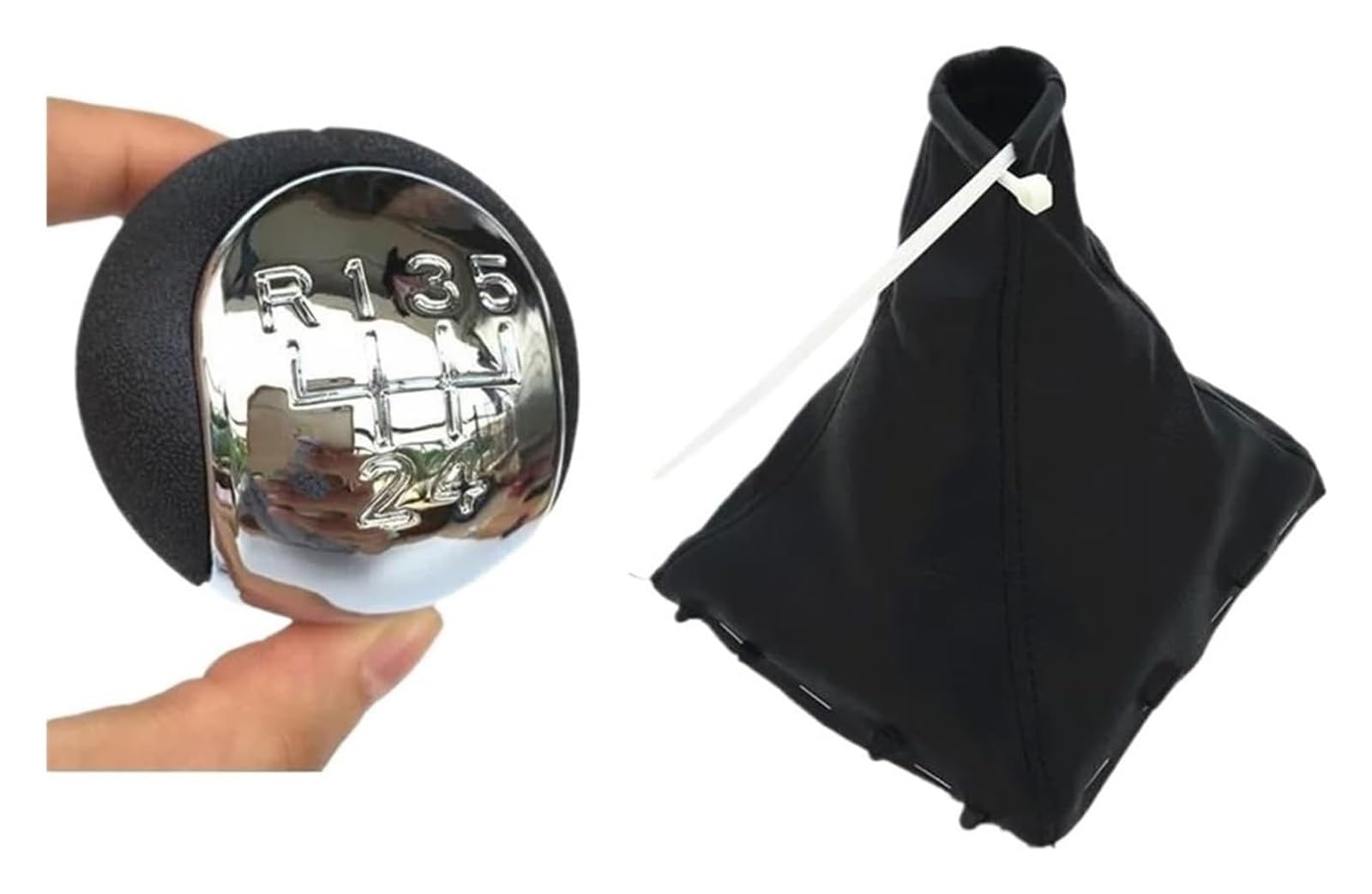 TRASH BIN Car Gear Shift Knob for Opel for Vectra C 2002-2005 5 6 Speed Manual Car Gear Shift Knob Gaiter(Set R12345)