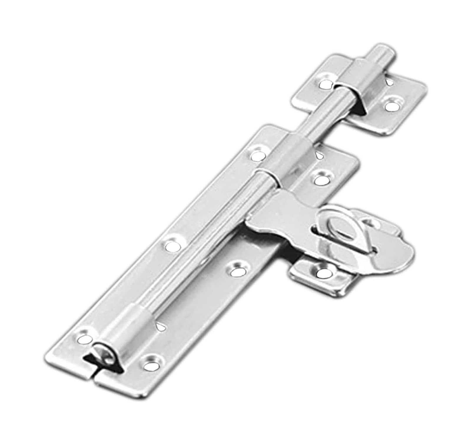 Door Lock Bolt, Heavy Duty Stainless Steel Barrel Bolt Latch for Sliding Doors 107-142mm(142mm)