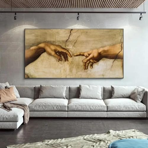 Image 60x110 cm la création d'Adam de BIEMBI pour habiller facilement un grand mur vide