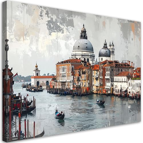 Feeby - Impression sur Toile - Déco Murale Pour le Salon et la Chambre - Architecture de Venise...