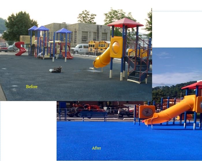 Fast Patch Top Coat Rubber Playground Surface Coating - Geatin Blue