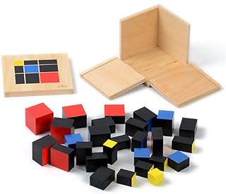 Montessori Trinomial Cube Montessori Math Toys Sensorial Materials for Toddlers Kids