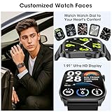 Smart Watch for Men Women Answer/Make Calls,1.91" HD Curved Screen Fitness Watch with Heart Rate/Sleep Monitor,Step Counter,120+ Sports Activity Trackers,IP67 Waterproof Smartwatch for Android iOS - Image 6