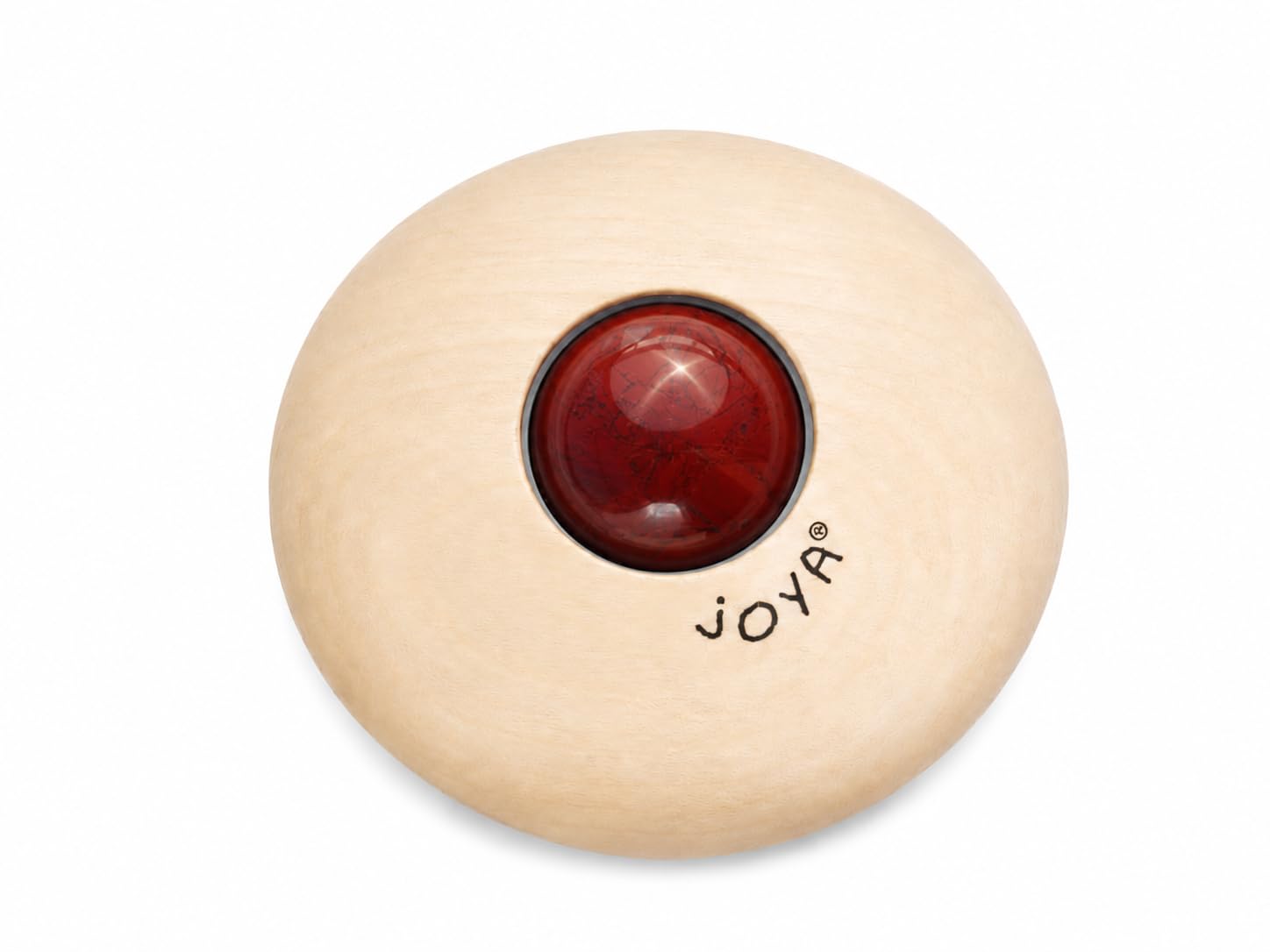 JOYA Rodillo de masaje clásico de cereza con jaspe rojo (fabricado en Alemania)