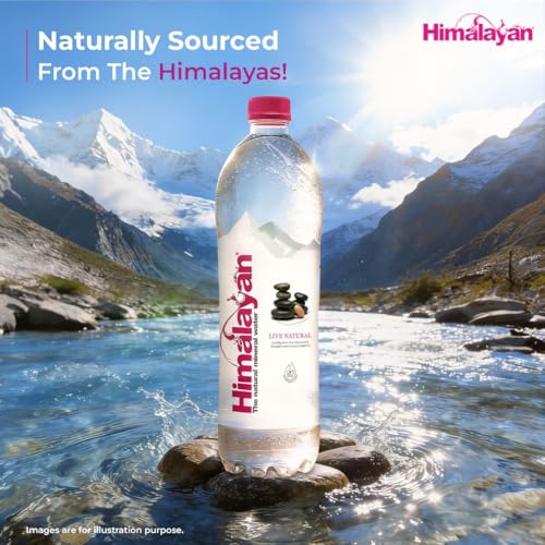 Image of Himalayan Natural Mineral Water, 1000 ml, Mildly Alkaline, Sourced from Himalayas, Untouched & Unprocessed, Balanced pH of 7-8