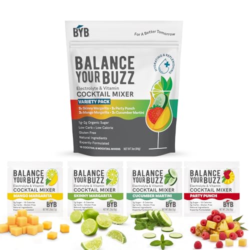 BYB Mixers Variety Pack (12) Organic Cocktail & Mocktail Mixers