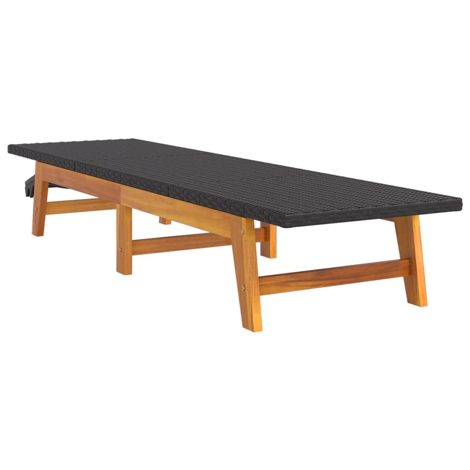 Tumbonas 2 uds ratán y Madera Maciza Acacia marrón y Negro, Tumbonas Jardin Exterior, Tumbona Piscina, Sun Lounger, Tumbonas De Jardin, Cama Jardin Exterior, Tumbona De Playa