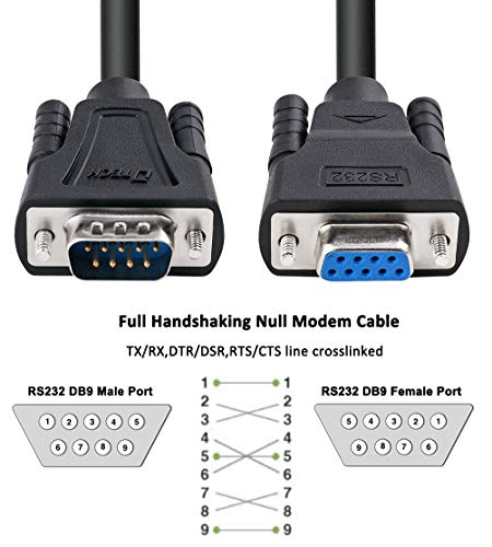 Dtech DT-9007B-0.5M Db9 Rs232 Serial Cable Male To Female Null Modem Cord Full Handshaking 7 Wire Crossover thumb #6