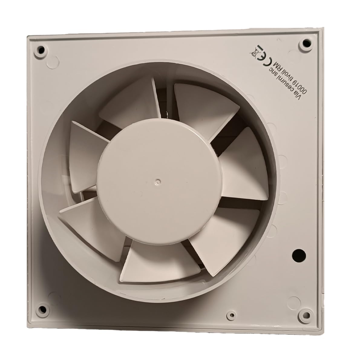 A2ZWORLD Ventilador de aspiración eficiente 19 W 240 m3/h 34 dB, 180 x 180 mm, orificio 120 mm, profundidad 100 mm, aspirador de pared para baño, cocina, 230 V, 50 Hz