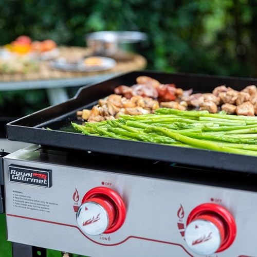 Grills House 4-Burner Flat Top Propane Gas Griddle, 36-Inch Gas Griddle with Top Cover Lid, Folding Side Shelves and Legs for Large Outdoor Camping, Black, GB4000F-SC - Thumbnail 6