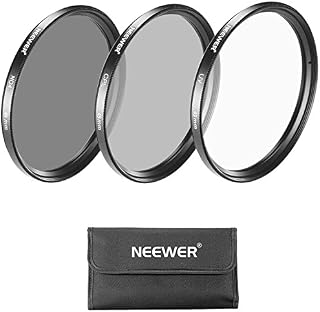 Neewer 49MM Lens Filter Kit(UV+CPL+ND4) with Filter Pouch for Sony Alpha NEX