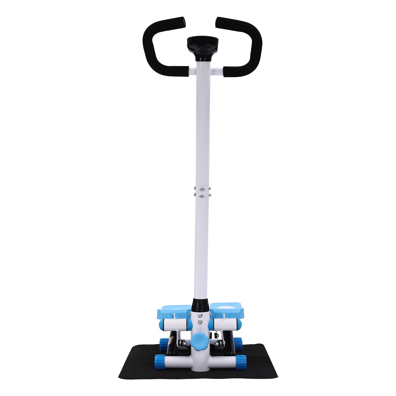 Stepper fitness con manubrio Stepper 2 in 1 attrezzo per allenamento fino a 150 kg, per allenamento a casa, fitness, altezza regolabile, sistema di azionamento idraulico, basso rumore, stepper fitness
