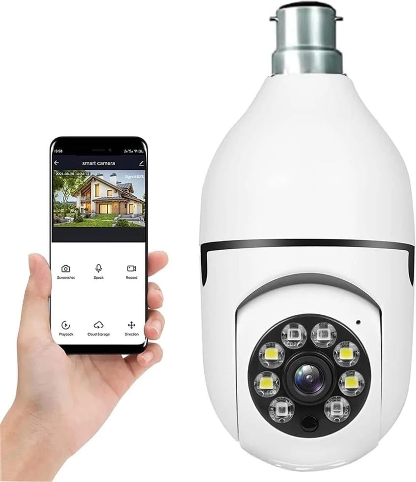 WiFi Security Camera 360° Pan Tilt | 1080P Full HD Indoor CCTV Camera | Mobile App Control | SD Card & Cloud Storage Support | Home & Office Surveillance (Pack of 1)