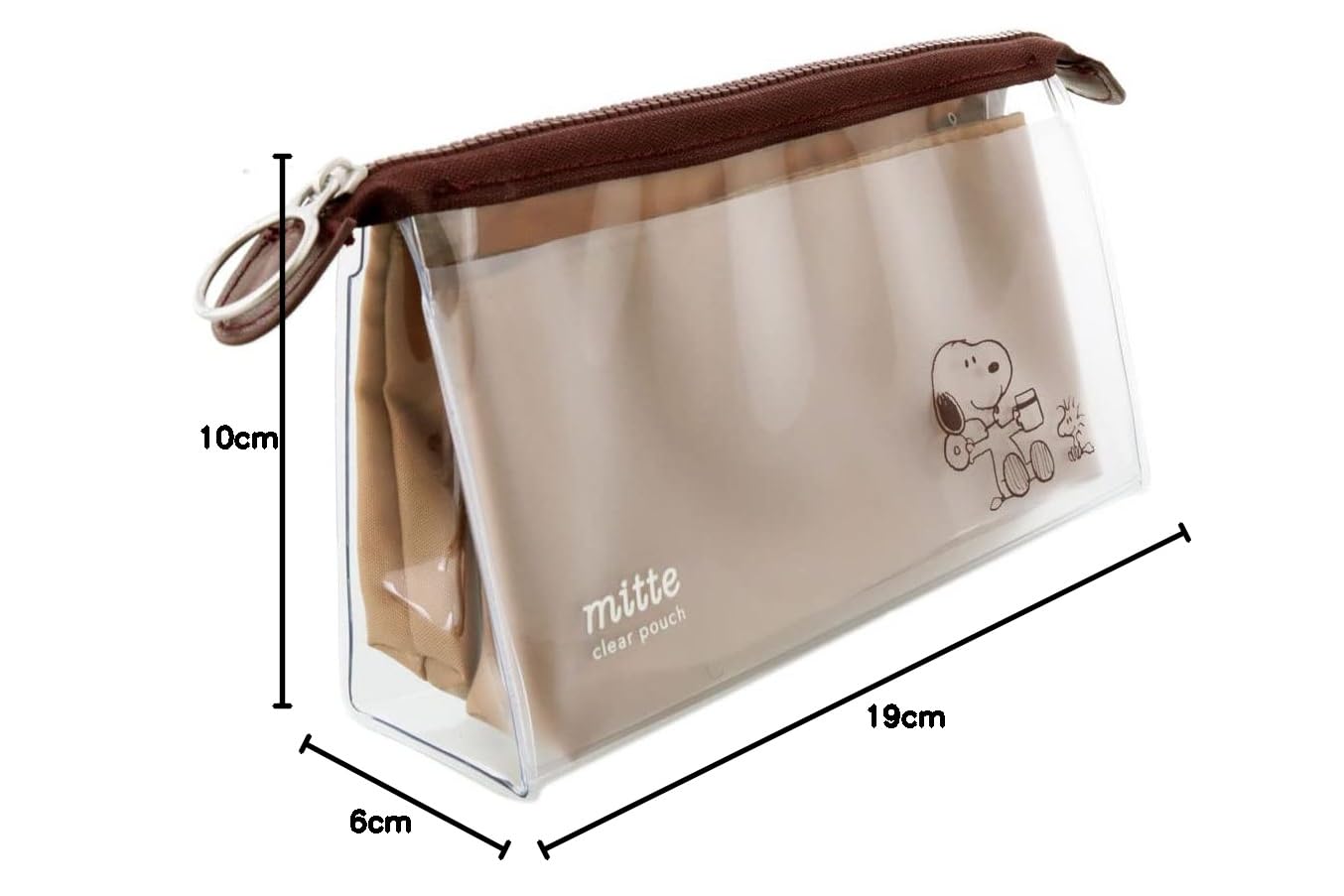 Amazon | サンスター文具 スヌーピー クリアポーチ ミッテ マチ