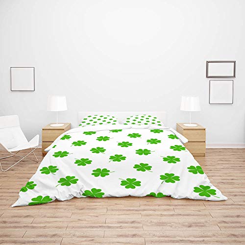 Housse de couette trèfle vert ultra doux en polyester durable - 4