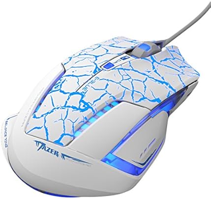 Mouse Blue Gaming USB 2500dpi Tasti Bianco Mazer EMS600WHCA-IU Mouse Blue Gaming USB 2500dpi Tasti Bianco Mazer EMS600WHCA-IU