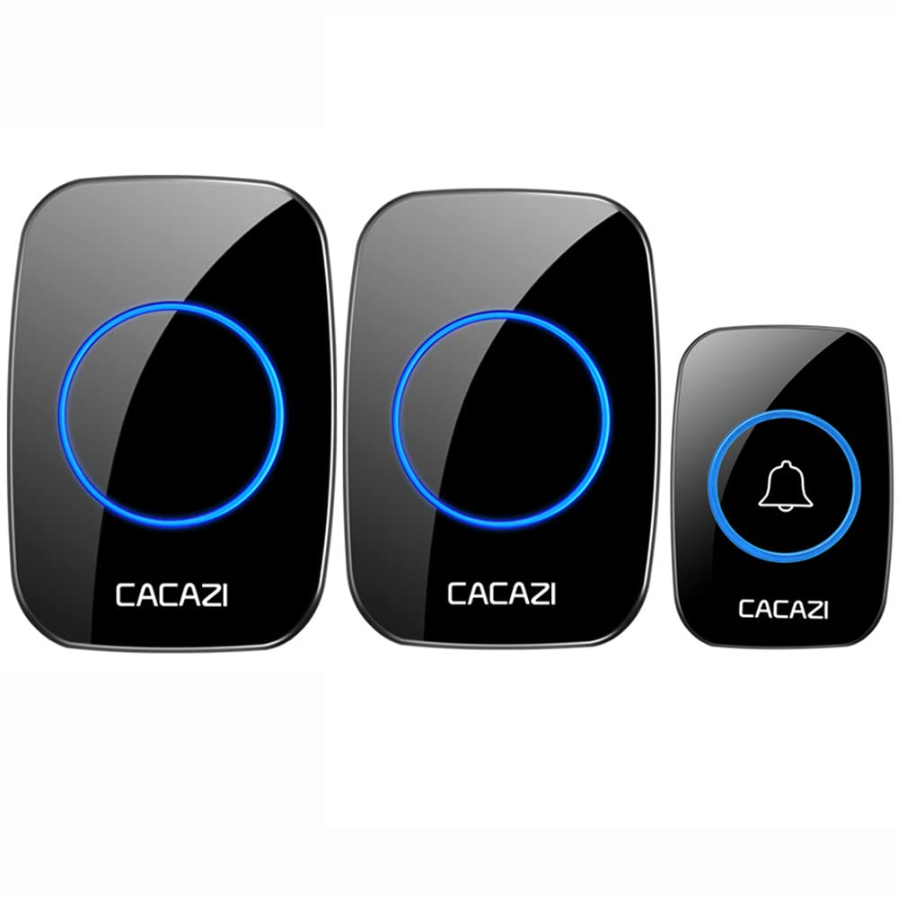 ZYTSHOP Wireless Doorbell kit, Plug-in Receiver, Waterproof Push Button with 1000 feet Operating Range, 5 Volume Levels, 36 Chimes, LED flash & CD Sound For Home/Office/Classroom Use (style 3)