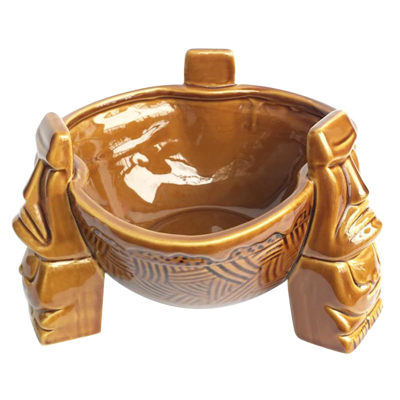 NEMAA Tiki-Becher Totems Cup Punch Bowl Bowl Becher (Color : Green, Size : 1L)