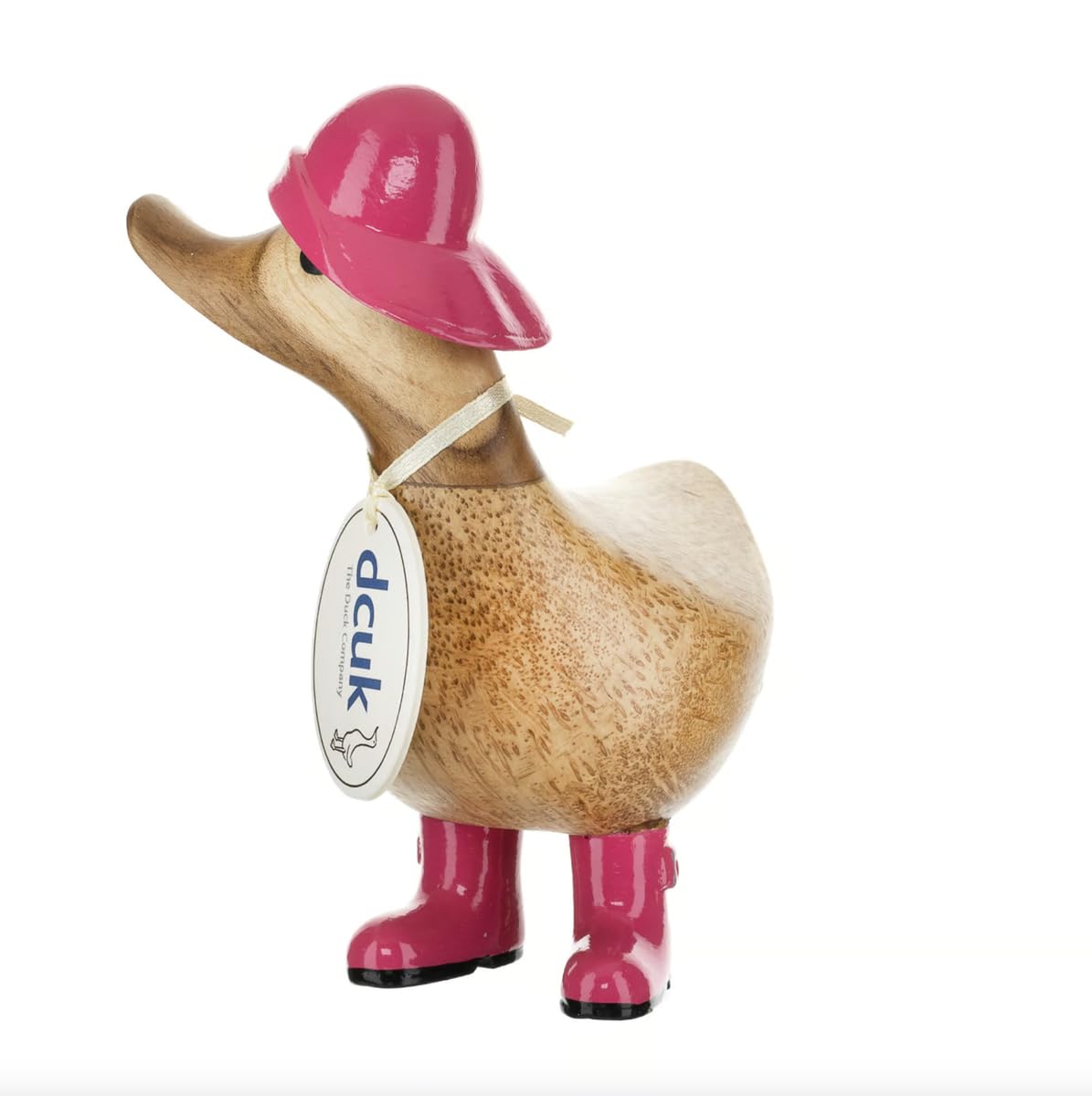 DCUK Wooden Rain Hat and Wellies Ducky - Pink