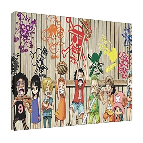 ワンピース アニメ ポスター アートパネル アートフレーム キャンバスアート フレーム装飾画 壁掛け 壁アート 壁飾り インテリア 木枠セット ソファの背景絵画 人気 プレゼント 40x50cm E4