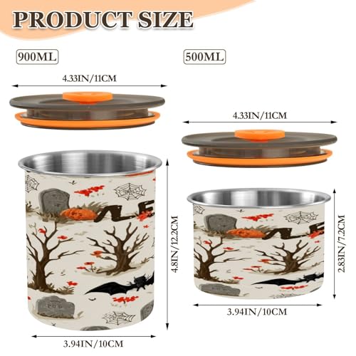 Contenedor de café hermético acero inoxidable 900 ml miniatura 2