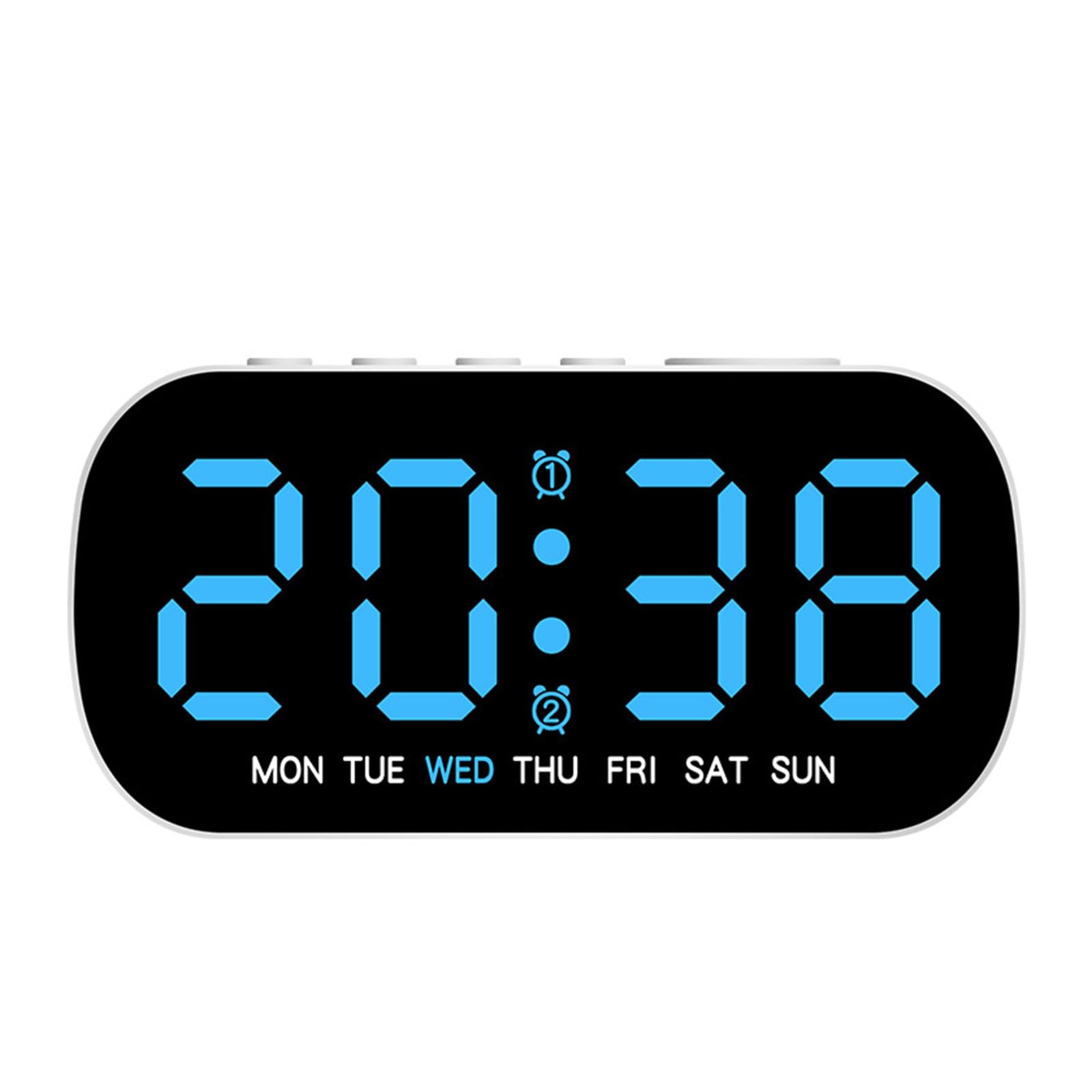 HDOYTXXM Digital Alarm Clock Large LED Digital Display, Brightness Dimmable Desk Display Alarm Elderly Friendly
