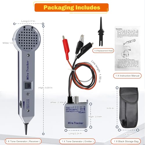 tone generator kit wire tracer circuit tester tone tracing probe kit 200ep high accuracy cable tester line finder toner inductive amplifier variable tone generator for network