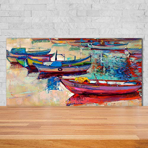 Crédence de cuisine Tulup motif bateaux pour redonner vie et couleur à votre mur blanc - 2