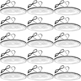 XYCN 15 Pack 100W UFO Led High Bay Light,IP66 Waterproof,120VAC,15050LM 5000K Daylight Area Lighting,450W MH/HPS with Plug Commercial Bay Lighting for Warehouse/Shop/Workshop/Barn/Gym/Factory