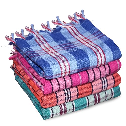 Image of 250 GSM Cotton Bath Towel - 60x130 cm, Lightweight & Quick Dry, Soft & Absorbent, Ideal for Daily Use, Hotel & Spa Quality - Set of 4