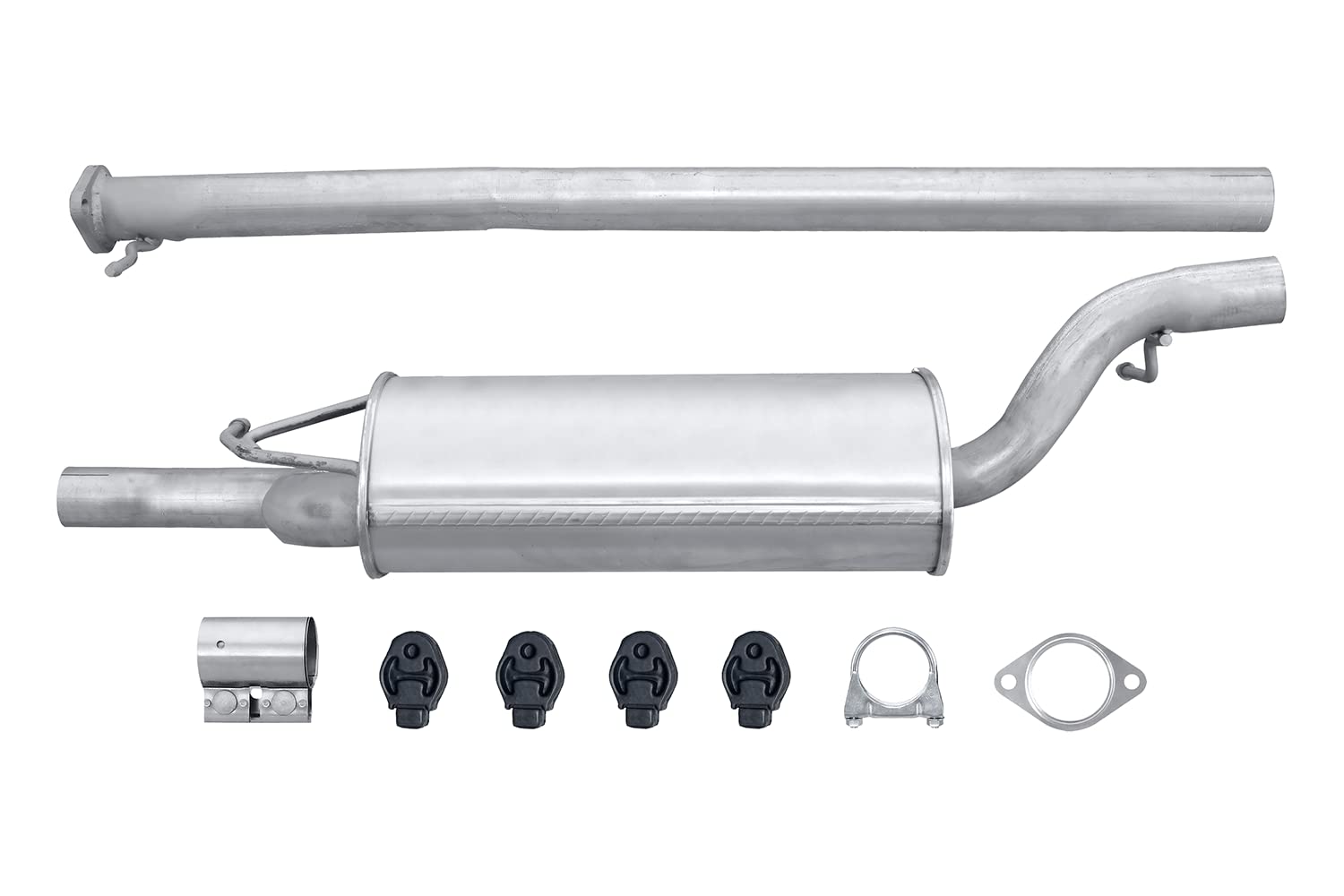 HELLA 8LB 366 020-871 Vorschalldämpfer - Easy2Fit® Kit - vorne - zweiteilig - Set mit Anbauteilen