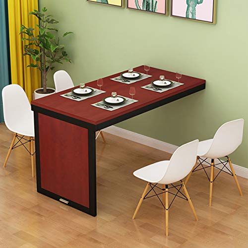 Mesa de comedor plegable de pared, mesa auxiliar que ahorra espacio para espacios pequeños, escritorio compacto multicolor, mesa de bar con soporte de carga (80/100 x 60 x 75 cm)