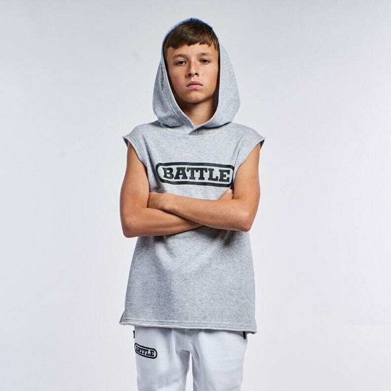 Battle Sports Sleeveless Mid-Weight Hoodie, Athletic Cut, 4-Way Stretch, Moisture Wicking2