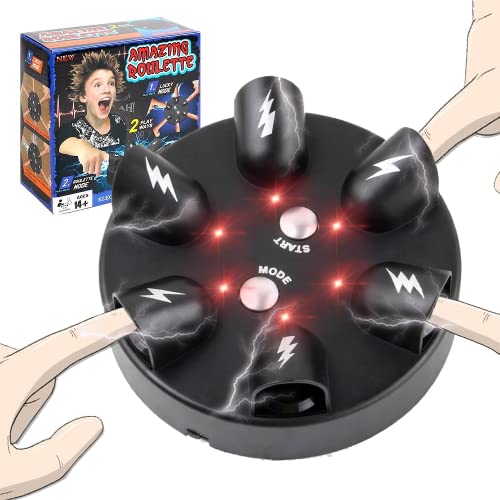 A roulette wheel that delivers a mild electric shock to whoever fate picks — instant party chaos that writes itself.