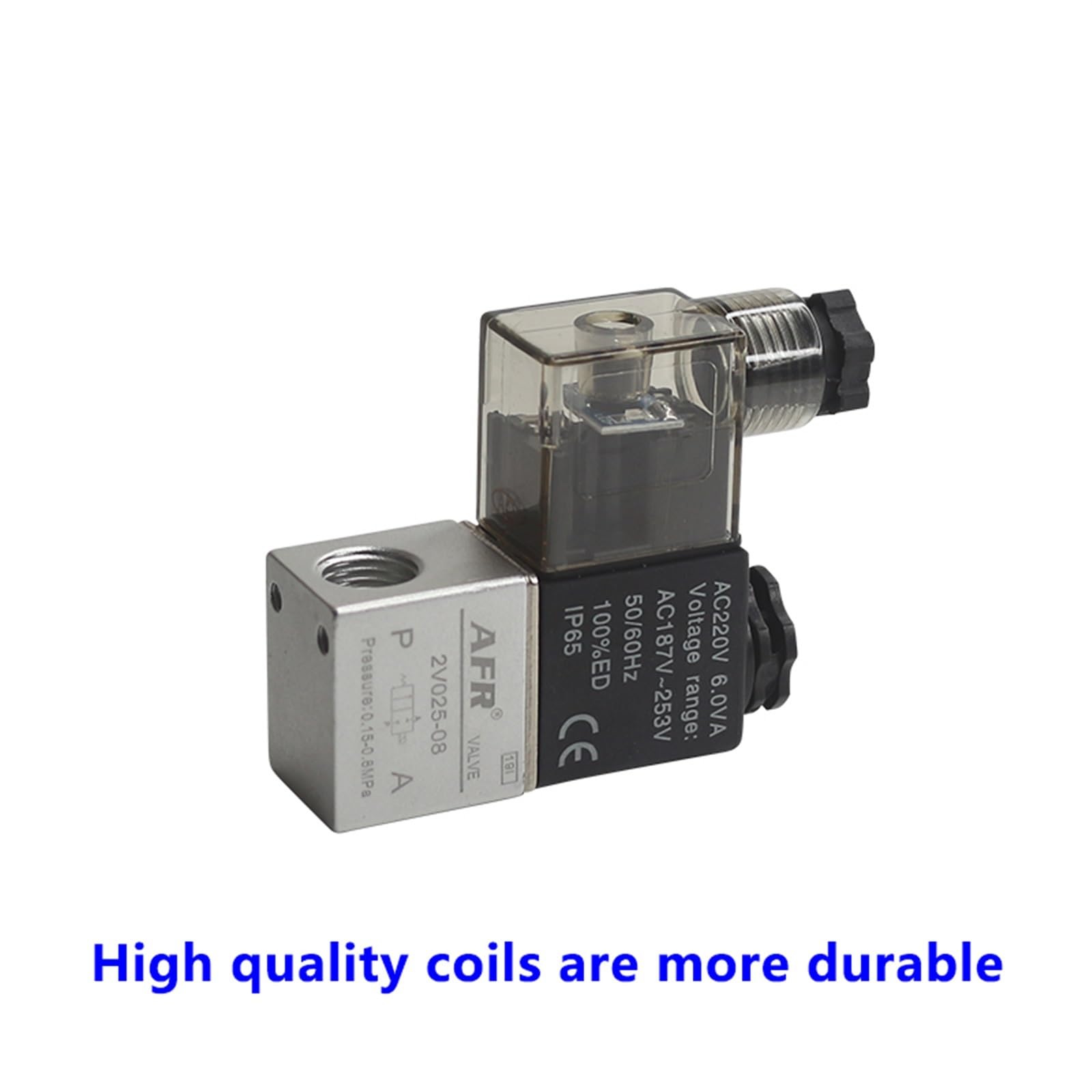 2V025-08 dc12v 24v 220v airtac pneumatyczny zawór elektromagnetyczny 2 pozycje normalnie zamknięte drzwi zawór magnetyczny(rura węża 10 mm, AC110V)