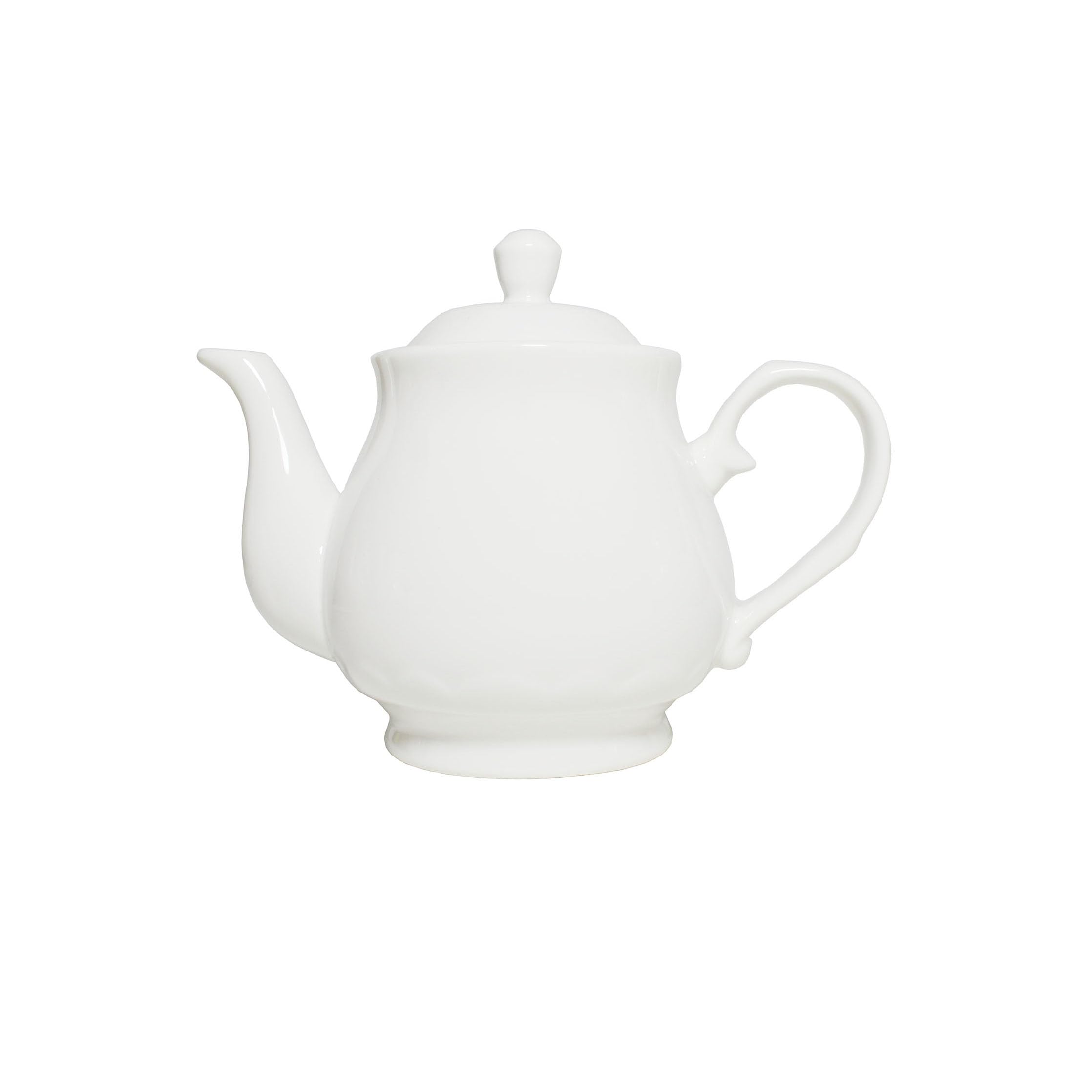 White Porcelain Teapot 400ml,Small Ceramic Tea Pot (14oz)
