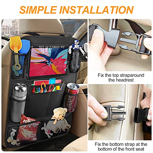 Newaner Auto Rückenlehne Schutz Unterstützung Multi Pocket Organisator, Oxford Tuch verhindern Kick Auto Rücksitz großen Veranstalter, Kinder, Veranstalter und Car Back Seat Organiser