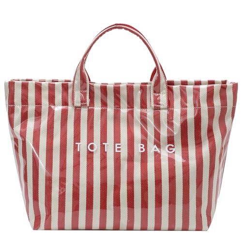 Bolso Tote PVC para mujer grande y resistente al agua miniatura 1