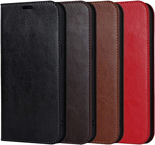 Housse iPhone 14 Plus en cuir marron clair aux finitions soignées