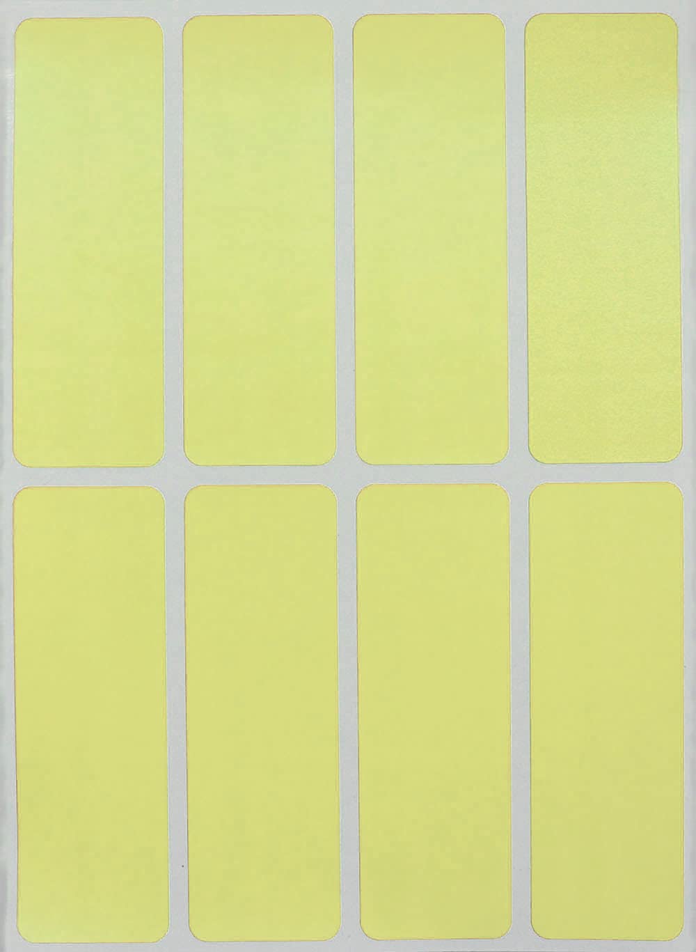 Royal Green Write Labels 3x1 inch Color Coding Stickers Roll in Pastel Yellow (75mm x 25mm) - 800 Pack