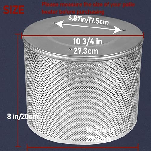 Patio Heater Main Burner Net Emitter Screen Outdoor Heater Replacement Parts 10 3/4"Diameter Stainless Steel Safety Heating Net Fittings Applied to Most Gas Patio Heater