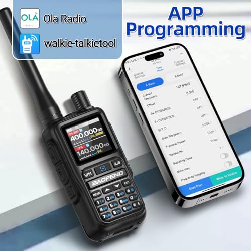 Image of BAOFENG Radio UV-5R MINI Ham Radio Handheld Walkie Talkies Long Rang UV5R | Rechargeable Emergency NOAA Weather VHF UHF Two Way Radio APP Programming Dual PTT for Camping Survival Gear,2 Pack