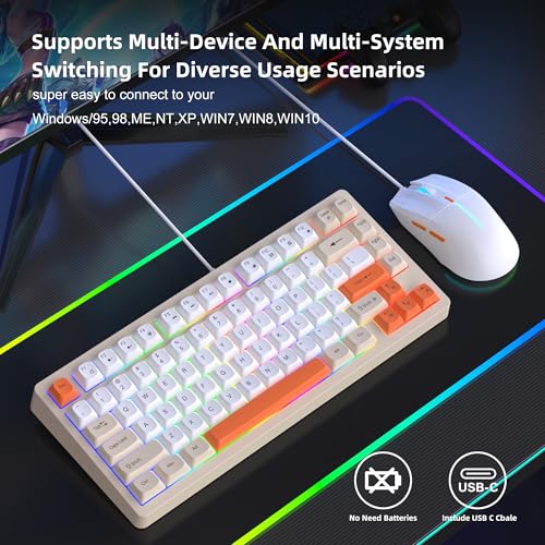 Teclado Mecánico Compacto Snpurdiri USB-A 75% miniatura 6